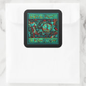 De rechten van dieren zijn juist|Nu - Vierkante Sticker (Tas)