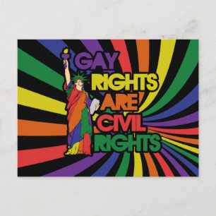 De rechten van homoseksuelen zijn burgerrechten briefkaart