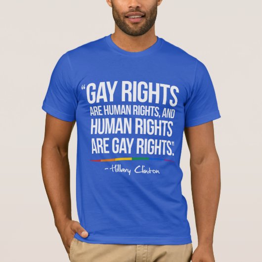 De rechten van homoseksuelen zijn mensenrechten -  t-shirt (Voorkant)