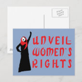 De rechten van moslimvrouwen onthullen briefkaart (Voorkant / Achterkant)
