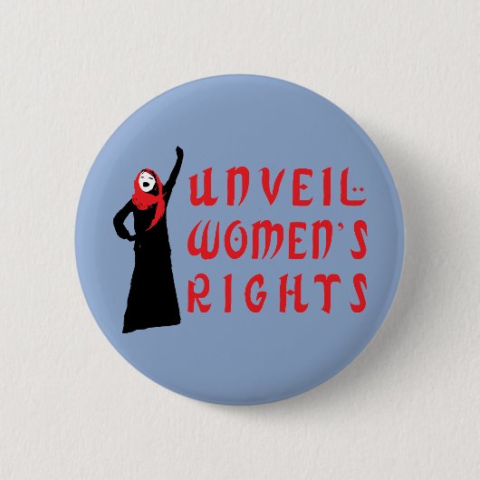 De rechten van moslimvrouwen onthullen ronde button 5,7 cm (Voorkant)