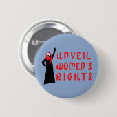 De rechten van moslimvrouwen onthullen ronde button 5,7 cm (Voorkant /achterkant)