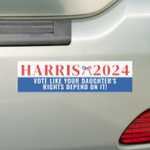 De rechten van uw dochter zijn afhankelijk van IT Bumpersticker (Op auto)