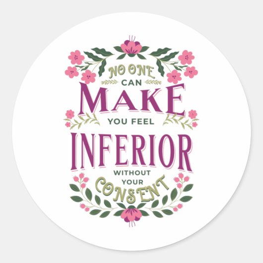 De rechten van vrouwen in Eleanor Roosevelt Ronde Sticker (Voorkant)