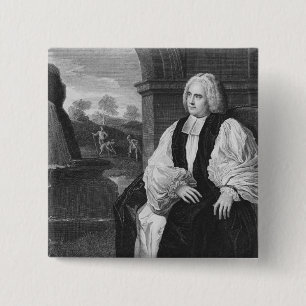 De rechter dominee George Berkeley Vierkante Button 5,1 Cm