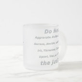 De rechter niet irriteren matglas koffiemok (Voorkant rechts)