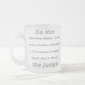 De rechter niet irriteren matglas koffiemok (Links)