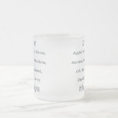 De rechter niet irriteren matglas koffiemok (Center)