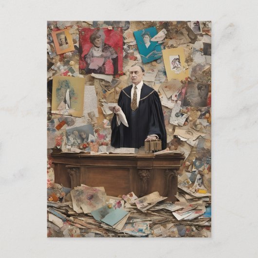 De rechter oordeelt over AI gegenereerde kunst Briefkaart (Voorkant)