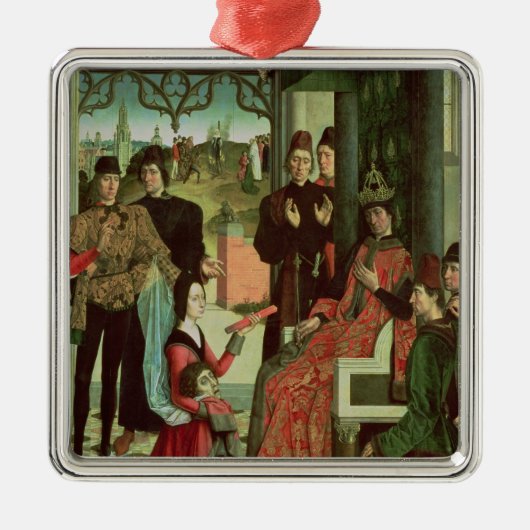 De rechter van de keizer Otto: Brandproef Metalen Ornament (Voorkant)