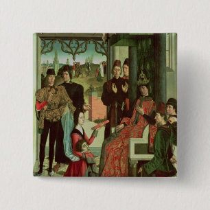 De rechter van de keizer Otto: Brandproef Vierkante Button 5,1 Cm