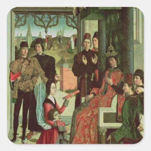 De rechter van de keizer Otto: proces tegen brand Vierkante Sticker (Voorkant)