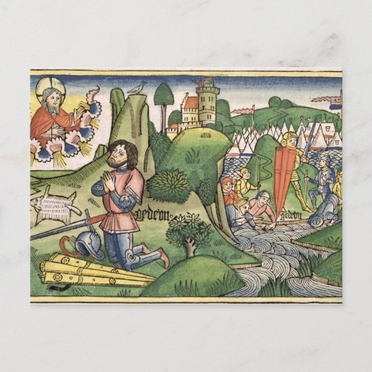 De rechters 6 36 Gideon geven de gril uit de " Briefkaart (Voorkant)