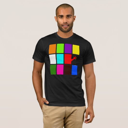 De rechthoekige kooi 1 t-shirt (Voorkant volledig)