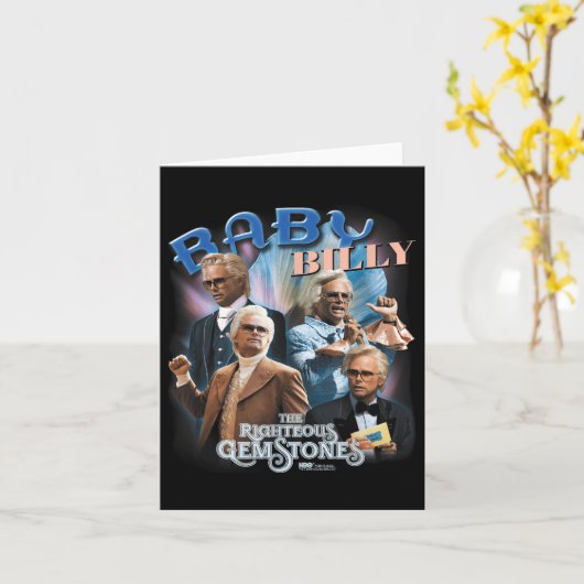 De Rechtvaardige Edelstenen Baby Billy Heartthrob Kaart (Gele Bloem)