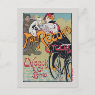 De Recordcycli Vintage Poster 1897 Briefkaart