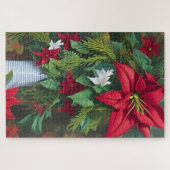De Red Amaryllis en Poinsettia Bouquet Legpuzzel (Horizontaal)