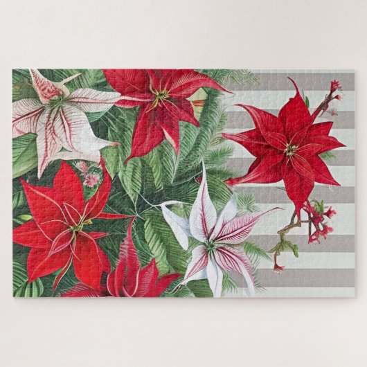 De Red Amaryllis en Poinsettia Hybriden Legpuzzel (Horizontaal)
