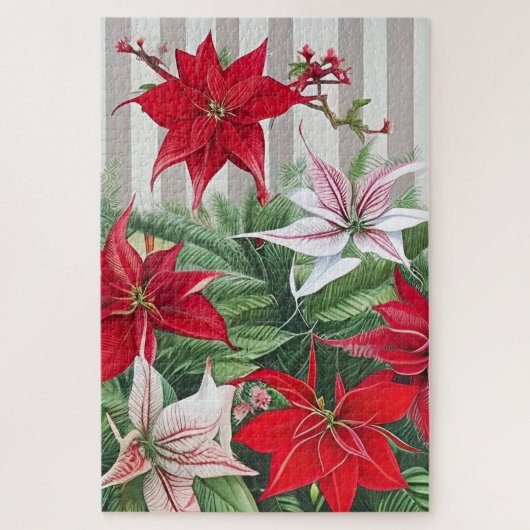De Red Amaryllis en Poinsettia Hybriden Legpuzzel (Verticaal)