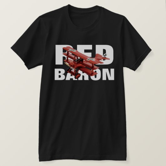 De Red Baron Fokker Triplane T-shirt (Design voorkant)
