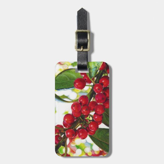 De Red Berries kunstdrukken Bagagelabel (Voorkant verticaal)