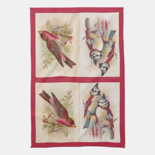 De Red Birds Kitchen Towel Theedoek (Verticaal)