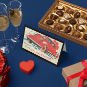 De Red Classic Car Valentijn uit 1950 Feestdagen Kaart