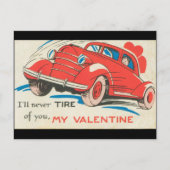 De  Red Classic Car Valentijn uit 1950 Feestdagenkaart (Voorkant)
