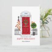De Red Holiday Kerstdeur Kaart (Staand voorkant)