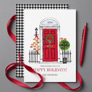 De Red Holiday Kerstdeur Kaart