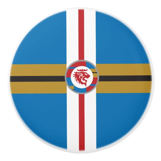 De Red Lion Ceramic Knob. Keramische Knop (Voorkant)