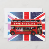 De Red London Double Decker Bus Kaart (Voorkant)