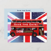 De Red London Double Decker Bus Kaart (Voorkant / Achterkant)