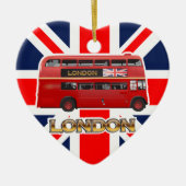 De Red London Double Decker Bus Keramisch Ornament (Voorkant)