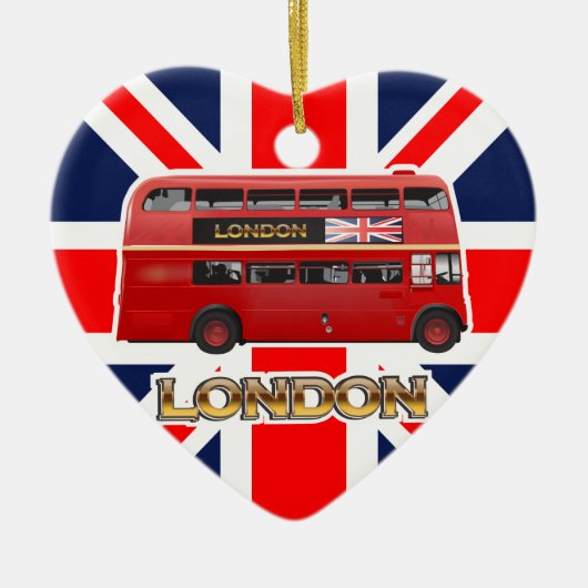 De Red London Double Decker Bus Keramisch Ornament (Voorkant)