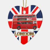 De Red London Double Decker Bus Keramisch Ornament (Links)