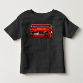 De Red London Double Decker Bus Kinder Shirts (Voorkant)