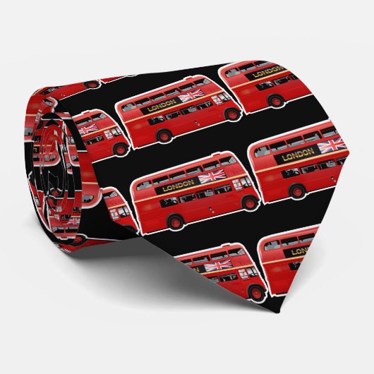 De Red London Double Decker Bus Stropdas (Opgerold)