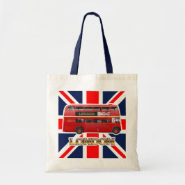 De Red London Double Decker Bus Tote Bag