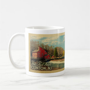 De Red Mill Clinton New Jersey Vintage Travel Koffiemok