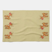 de Red Nose Reindeer Kerstgoud Theedoek (Horizontaal)