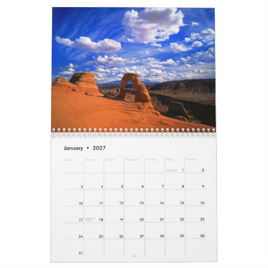 De Red Rock - aangepaste gedrukte agenda Kalender (Jan 2027)