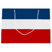 De Red White en Blue Gift Bag - Groot, glanzend Groot Cadeauzakje (Voorkant)