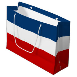 De Red White en Blue Gift Bag - Groot, glanzend Groot Cadeauzakje