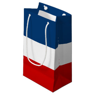 De Red White en Blue Gift Bag - Klein, glanzend Klein Cadeauzakje