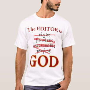 De redacteur is GOD T-shirt