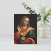 De redder van de wereld briefkaart (Staand voorkant)