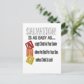 De redding is gemakkelijk als ABC Briefkaart (Staand voorkant)