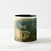 De redding van John Wesley Tweekleurige Koffiemok (Center)