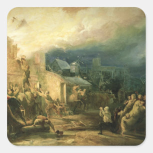 De redding van John Wesley Vierkante Sticker